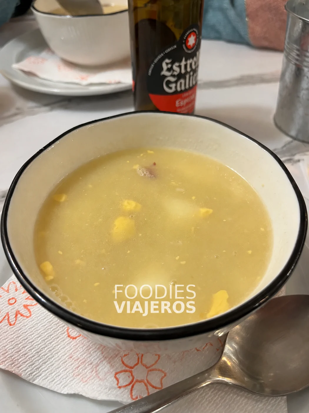 Sopa de picadillo que pedimos en La Yedra, Cazorla.